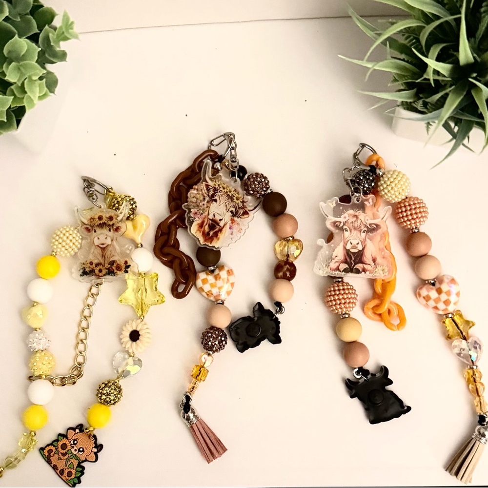 Highland Cow Chinky Bag Charm | Keychain